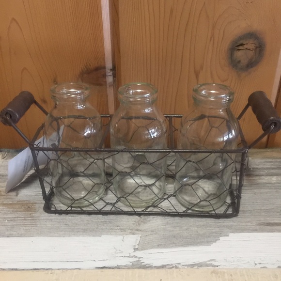 NWT Bottles W/Wire Carrier - Picture 3 of 4